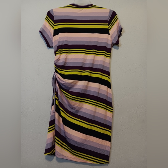 TORRID Mini Jersey Multi Striped Tee Shirt Dress Sz00 Bodycon Rayon-Spandex - Picture 4 of 14